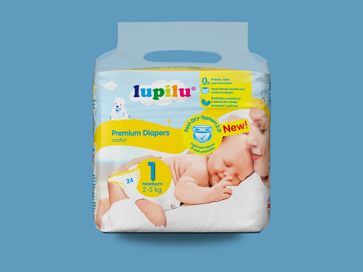 Подгузники Newborn – размер 1 (2–5 кг)