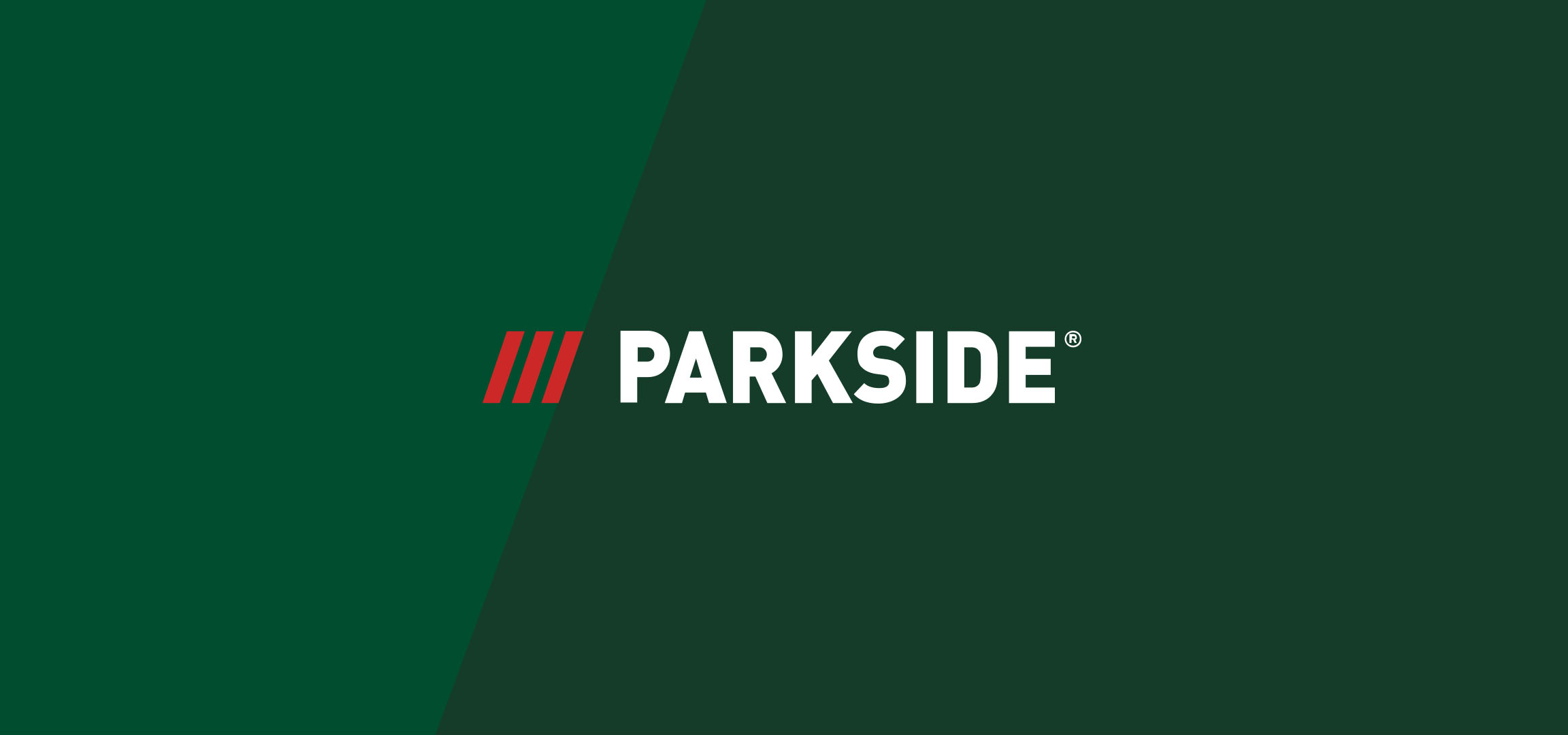 Parkside logo uz tumši zaļa fona.